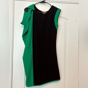 Lanvin Green and Black Dress Size Medium